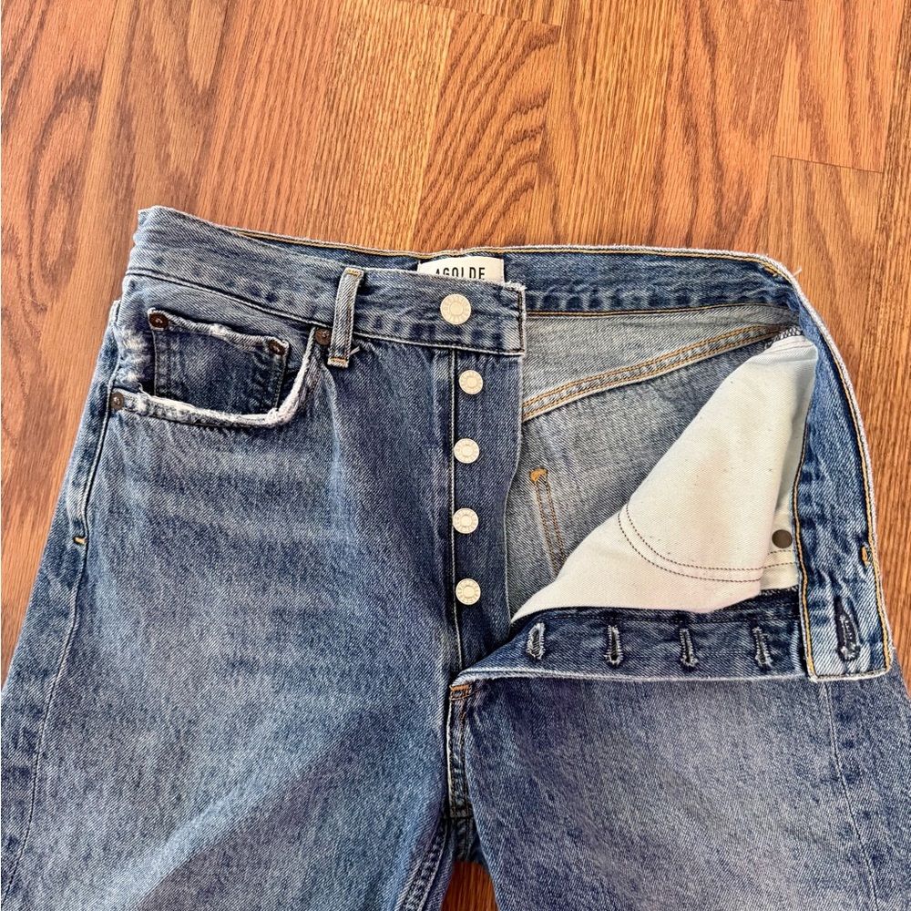 Agolde Women's Straight Leg Blue Jeans